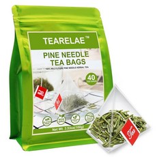 TEARELAE - 레몬 버베나 티백 1.5g x 50개 천연 컷 및 체질 티 GMO 프리 카페인 시드론 소화 지원 진정을 위한 221244, 솔잎 티백