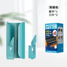 포장지 커터 휴대용 공예 롤 실린더 종이 쉬운 절단 안전한 바느질 도구 크리스마스 선물, 02 1pcs