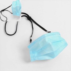 일햐 베이직끈조절마스크스트랩 블랙1개 분실방지목걸이 마스크걸이 분실방지스트랩