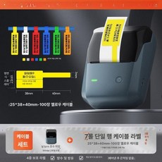 산업용 라벨기 통신 튜브 넘버링기 전선 모바일 출력 라벨프린터, 1개, 300dpi HD B1Pro 단일 로우 7롤