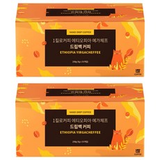1킬로커피 에티오피아 예가체프 드립백 커피, 8g, 36개입, 2개