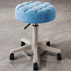회전의자 귀여운 엔틱 체어 카페 스툴 메이크업, 하늘색면빵-크림화이트봉-방스크래치정숙륜