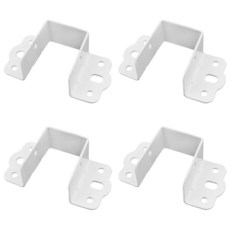 Coshar 침대 프레임 브래킷 어댑터 튼튼한 침대 레일 피팅 화이트 U자형 침대 프레임 지지대 이층 침대 헤드보드용 나사 포함 화이트 3.8cm1.5인치