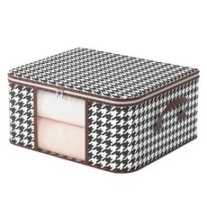 베스토 대용량 보관함 휴대용 가정용 옷 정리함 손잡이 접이식 방진 이불 지퍼 컨테이너, 60x40x30cm