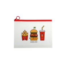 라바 버거 투명지퍼백 2p, 1개, 2개입