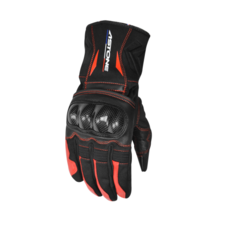 1STONE摩托車手套，碳纖維防摔護具，透氣耐磨，舒適靈活, GC01 黑紅