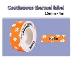 1pcs 15mm * 4m KingJim LR5C MP20 LRRK1C 라벨 TEPRA Lite 프린터와 호환되는 연속 미니 러블리 스티커, Yellow Daisy