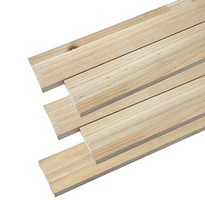 아이베란다 삼나무 집성목 폭 좁은 각재 패널 몰딩 두께 15mm, 5개, 15x60x600mm