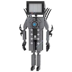 스키비디 토일렛맨 MOC 시리즈 세트 호환블럭 브릭미니피규어 취미/수집/장식/컬렉션용 커스텀 블록피겨, 01. TV맨 보스, 1개