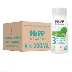 HiPP 3 Growing up Baby Milk liquid 힙 3단계 그로잉업 유아 액상 분유 200ml, 8개