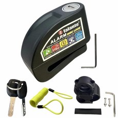 오토바이 자전거 경보 디스크 잠금 장치 도난 방지 알루미늄 방수 알림 로프 브래킷 색상, 1개