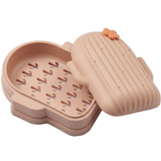 몰잇 귀여운 선인장 물빠짐 비누받침대 비누케이스, 핑크, 1개