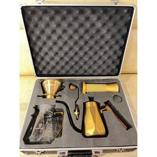 Coffee map 鋁合金收納組手搖磨豆機，含700ml鑽石手沖壺、鑽石分享壺、風味版濾網，多尺寸顏色可選, 小組黑色,43.5cm*32cm*13.5cm, 1個, 700ml