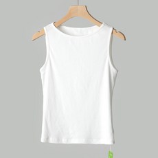 一字領螺紋背心 顯瘦內搭螺紋無袖打底衫