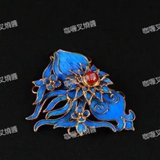 故宮同款 燒藍胸針 復古風漢服旗袍中式飾品