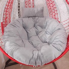 라탄 그네의자 교체 커버 쿠션 원형직경 탈착 A 둥지의자 매트, 2인용 쿠션 140cmx110cm, 회색 벨벳