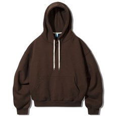 GRANFINNY 오버핏 헤비 기모 무지 벌룬 스웻 후디- 브라운