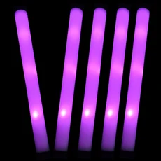 LED 폼 글로우 스틱 응원 튜브 웨딩 배턴 완드 깜박이는 스트로브 스틱 어둠 속에서 빛나는 파티 용품, 01 20pcs, 06 Pink