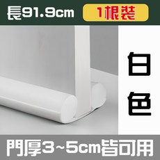 門縫密封條-加厚皮革款 91.9cm長 適用3-5cm門縫 防蟲隔音, 1個, EVA發泡棉 門底密封條【白色】1條