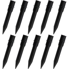 OMASUNB 10PC 태양광 조명 교체 세트 0.83인치 x 5.31인치 ABS 플라스틱 접지 스파이크 야외 통로 조경 액세서리내경 0.83인치와 호환 가능