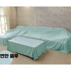 가구방진커버 패브릭 소파침대용 먼지차단 보호덮개 세탁가능, 1개, G_연한블루암호화됨