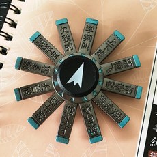 고급 합금 피젯 스피너 성인용 데스크테리어 안티 스트레스 토이 (회전 시간 오래감), 대모험 3단어 회전 팔찌