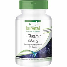 독일 페어바이탈 fairvital L-Glutamine L 글루타민 750mg 비건, 1개, 120정
