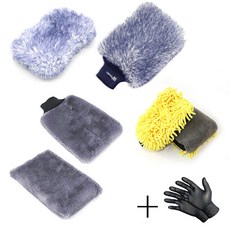 드라이뷰 잇츠윈 버블윈 플러스 워시미트 패드 세차 장갑 스펀지, 드라이뷰 샤크그레이 워시패드+장갑, 1개