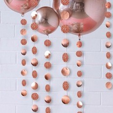 기념일 장식 원형파티가랜드메탈로즈골드 생일 파티MCL