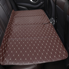 Alemon 차량용 뒷좌석 확장형 접이식 평탄화 차박 매트 보드, 커피색