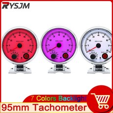 전기 타코미터 크롬 계량기 실린더 자동차 게이지 색상, 1개