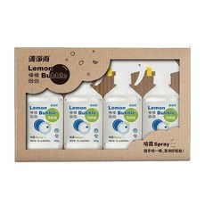 清淨海 檸檬泡泡 碗盤洗滌噴霧, 1個, 2+2禮盒組1600g