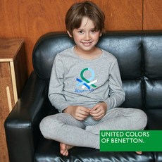 베네통 베네통키즈 코튼 남아 동내의 상하의 2종세트 그레이 BNBIN4O05T 2697237