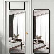 켈리토브 문걸이거울 문고리 문걸이거울전신 현관, 1개, 30x40cm 골드 벽걸이형