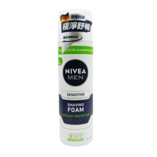 NIVEA 妮維雅 男士極淨刮鬍泡, 1瓶, 200ml