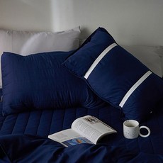 에메르 알러제로 다운필 슬로안 이중밴딩 누빔 베개커버 2개세트