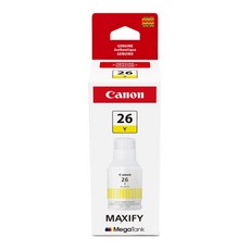 Canon GI-26 정품 안료 노란색 잉크병 MegaTank GX7120 및 프린터와 호환 가능