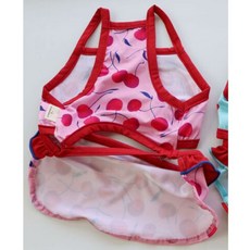 강아지 후르츠 비키니 핑크 2XL 1P 물놀이 투피스 pls*365722, 상세설명 참조