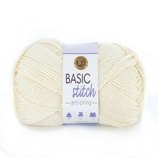 Lion Brand Yarn Basic Stitch (\"타래 톤\") 보풀 방지 뜨개질 실 코바늘 뜨개질용 3팩 에보니, 담갈색, 1팩