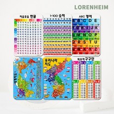 세이온 나우에듀 유아학습 벽그림 6종 한글숫자영어 포스터세트