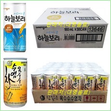 웅진하늘보리캔180mlx(30캔) + 참맑은옥수수수염차캔175mlx(30캔), 60개, 180ml