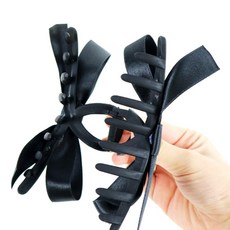 빅 사이즈 블랙 리본 헤어 집게핀 12.5cm 아크릴 올림머리 고정 클립, 1개