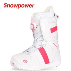 스노우보드 부츠 방수 와아어 발목보호 방한화 모피, 1개, 화이트 핑크 스틸 와이어 버클