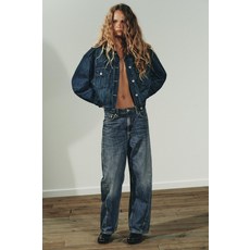 ZARA JEANS TRF BAGGY BARREL TIRO MEDIO - 블루 502971308