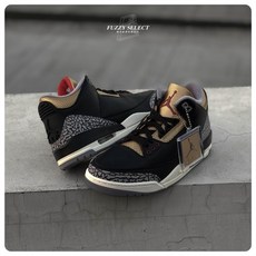 Air Jordan 3 Retro 黑金 CK9246-067 運動鞋, 1個, 22.5cm