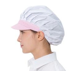 위생모 조리모 급식모자 턱덮개 전체망사 위생모자 모음, 1.천 위생모, 천 위생모-핑크체크, 1개