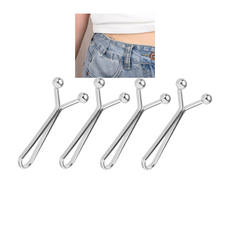 리치봄 바지 허리조절 밑단 조절 클립, 은색, 4개