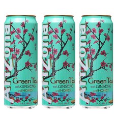 아리조나 그린티 위드 진생&허니 3캔(650mlx3캔) 녹차음료수주스, 680ml, 3개