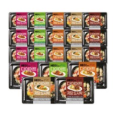 허닭FIT 다이어트 저당 식단관리 도시락 5종 혼합 (무첨가/1g저당/21g단백질), 20개, 260g