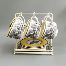 Countryitem 소피아 소서 받침 컵걸이 2color, 1개, 아이보리